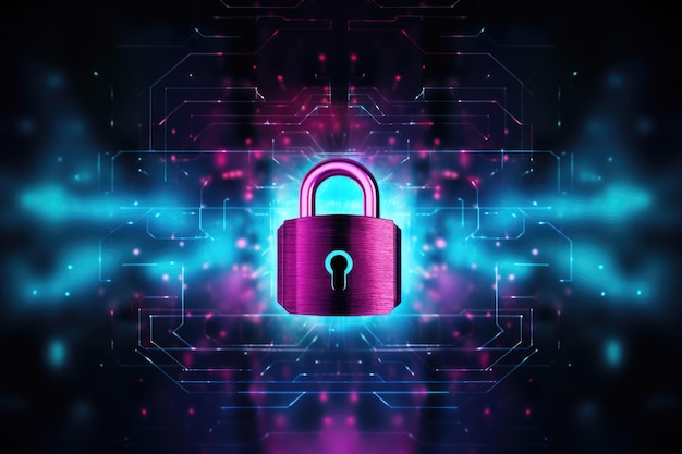 Big Data Cybersecurity Konzeptueller Hintergrund Pink Blau Schwarz