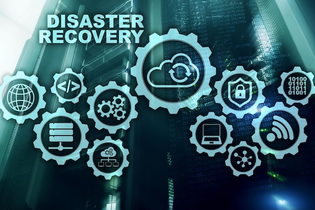 Big Data Disaster Recovery conceito Plano de backup Prevenção de perda de dados em uma tela virtual