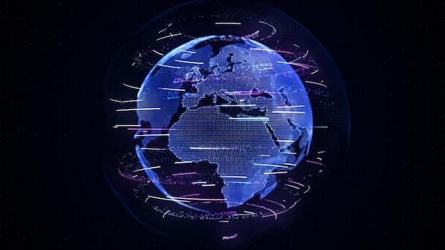 Big data global network soziale zukunftstechnologie für digitale daten