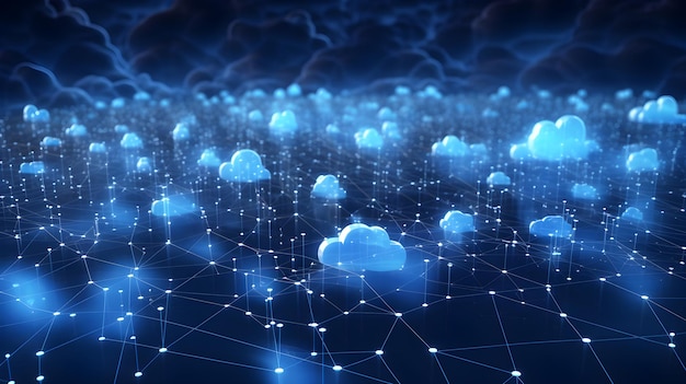 Big Data im Internet, das die Essenz des Cloud Computing erfasst Generative KI