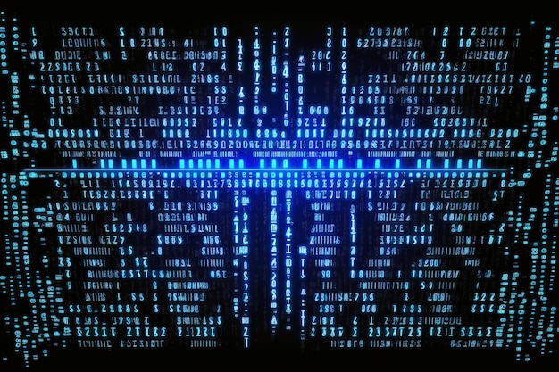 Big data de programación informática de código binario abstracto sin fisuras