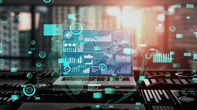Big Data-Technologie für Business Finance konzeptionell.