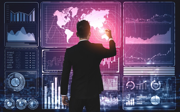 Big Data-Technologie für das Business Finance-Konzept.