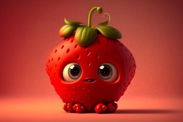 Big-Eyed Berry Baby 3D-Darstellung