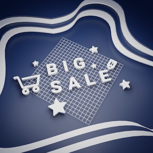 Big Sale und Sonderangebot Shopping-Konzept Rendering