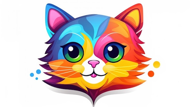 gato cabeça gatinho símbolo - jogos gato logotipo elegante