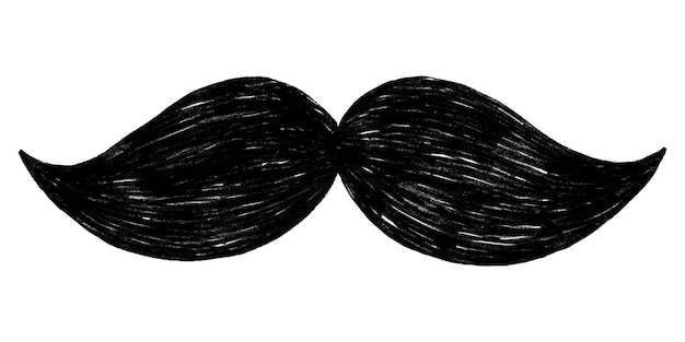 El bigote francés adhesivo png elemento de collage de revista fondo transparente