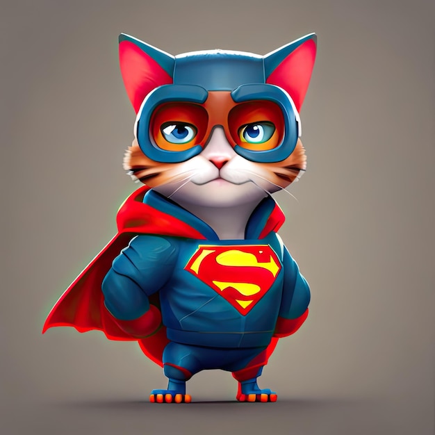 Bigotes con capa El Purrfect SuperCat