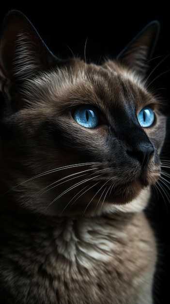 Los bigotes de un gato son blancos y negros.