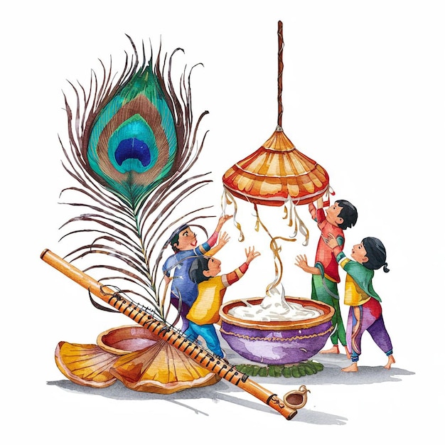 Bild des Dahi-Handi-Festivals