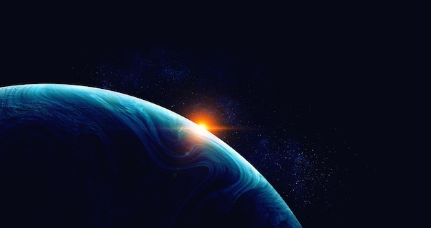 Bild des Planeten im Weltraum. Gemischte Medien. Bildelemente, bereitgestellt von der NASA
