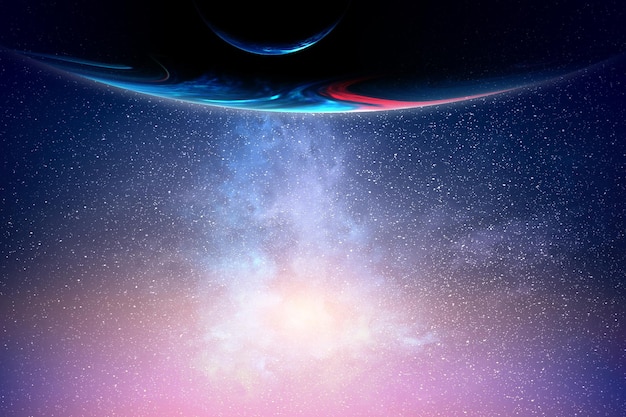 Bild des Weltraums. Gemischte Medien. Bildelemente, bereitgestellt von der NASA