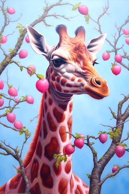 Foto bild einer giraffe