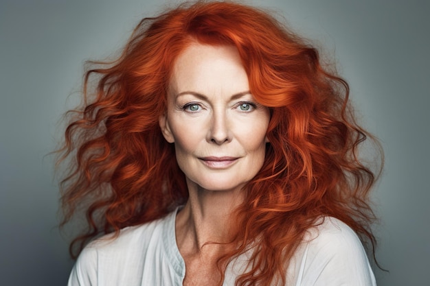 Bild einer reifen Frau mit roten Haaren