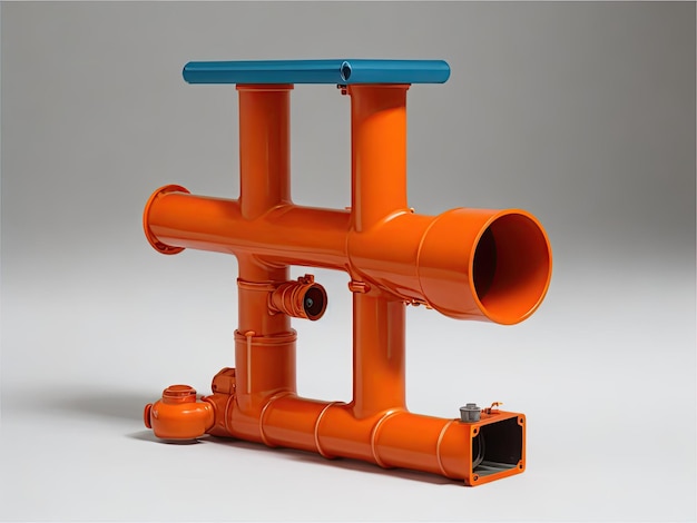 Bild einer tief orangefarbenen industriellen generativen KI