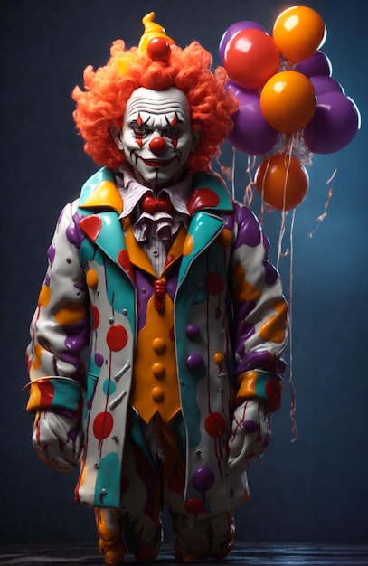 Foto bild eines clowns für halloween