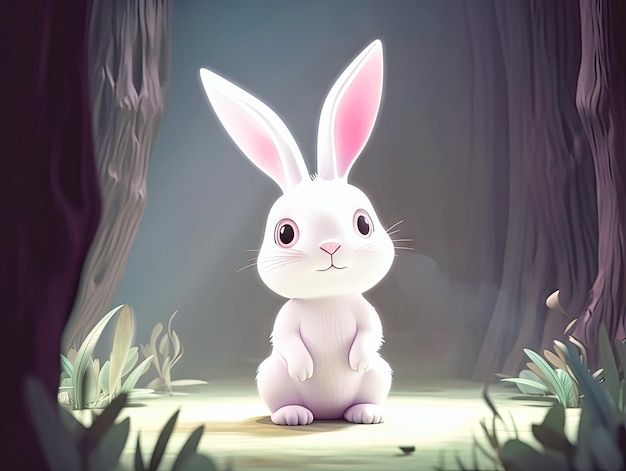 Bild eines weißen Kaninchen