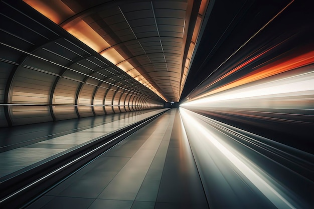 Foto bild erzeugt durch ki-technologie im u-bahn-tunnel