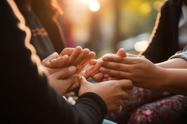 Bild von Menschen, die eine Massage erhalten Weltgesundheitstag Bokeh Generative KI