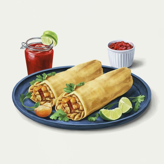 Bild von mexikanischen Tamales-Essen