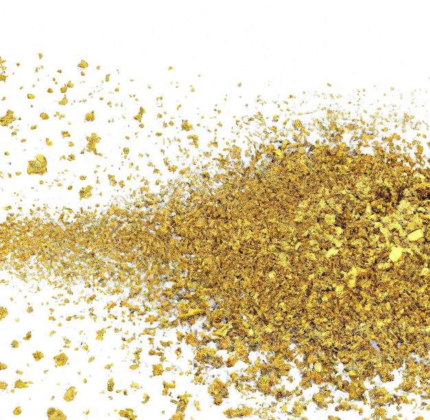 Bild von Nahaufnahme von Goldpartikeln Hintergrund mit Kopierraum