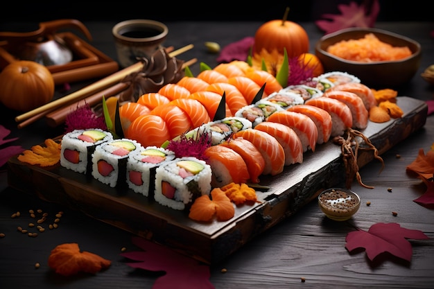 Bild von Sushi-Lachs-Halloween-Dekorationen