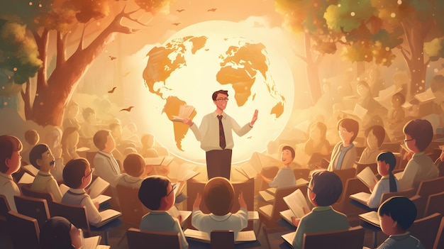 Bilddarstellung der generativen KI des Teacher World Day