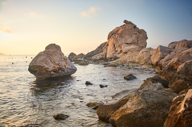 Bilder eines abendlichen sonnigen Strandtages