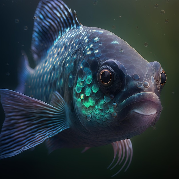 Bilder einiger gefährlicher Piranha-Fische im Meer. Generative KI