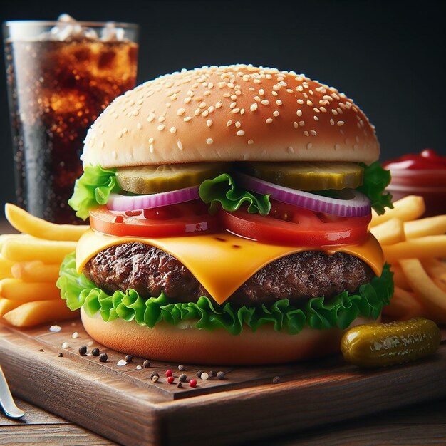 Bilder von Burger-Lebensmitteln, die von KI generiert wurden