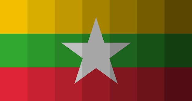 Bildhintergrund der Myanmar-Flagge