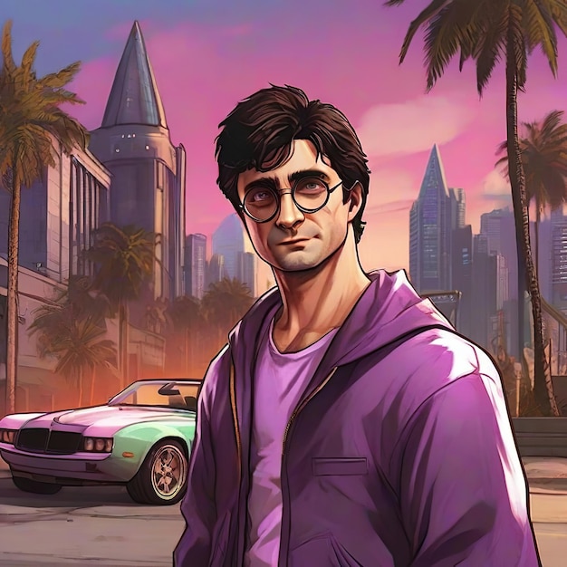 Bildillustration im GTA-Spielstil