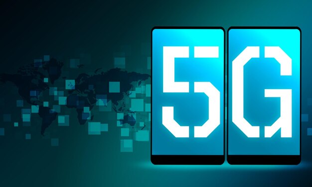 Bildschirmtelefon mit 5G-Netz modern