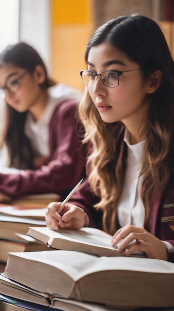 Bildungskonzept Studierender studieren und brainstormen Campuskonzept