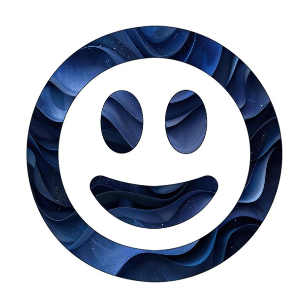 Bildzeichen Grin alt Blau Gradient Hintergrund Stil Design