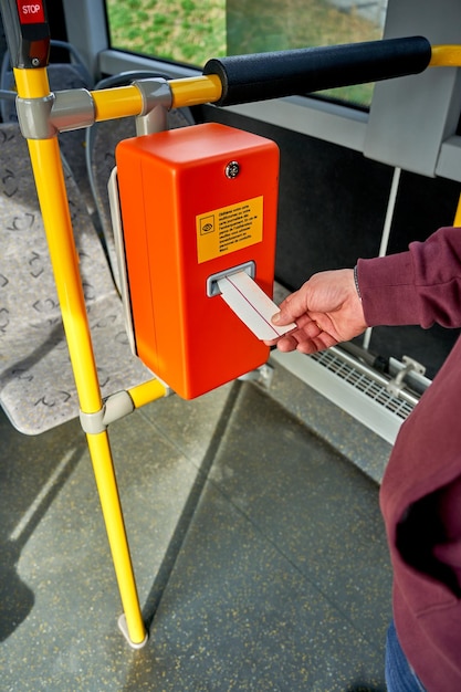 bilhete para viajar no ônibus da cidade