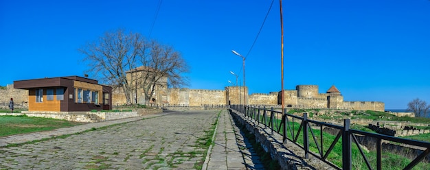 Bilhorod-Dnistrovskyi oder Akkerman Festung, Region Odessa, Ukraine, an einem sonnigen Frühlingsmorgen
