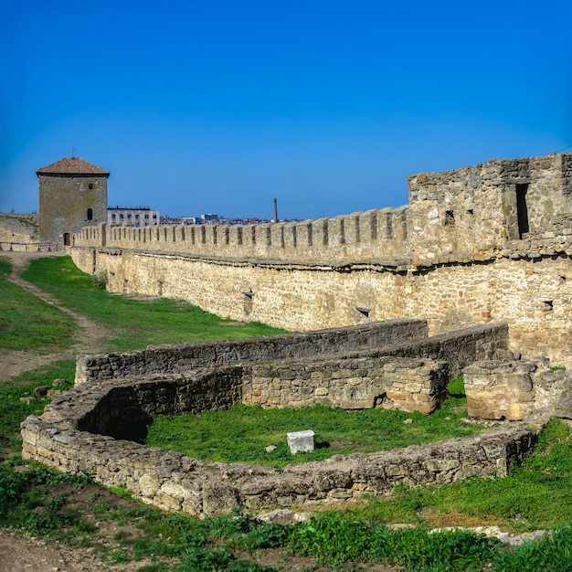 Bilhorod-Dnistrovskyi oder Akkerman Festung, Region Odessa, Ukraine, an einem sonnigen Frühlingsmorgen