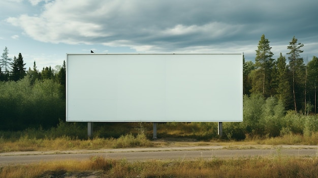 Billboard com superfície em branco para publicidade gerada por IA