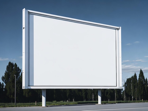 Billboard-Leinwandmodell im schönen Wetter des Stadthintergrundes