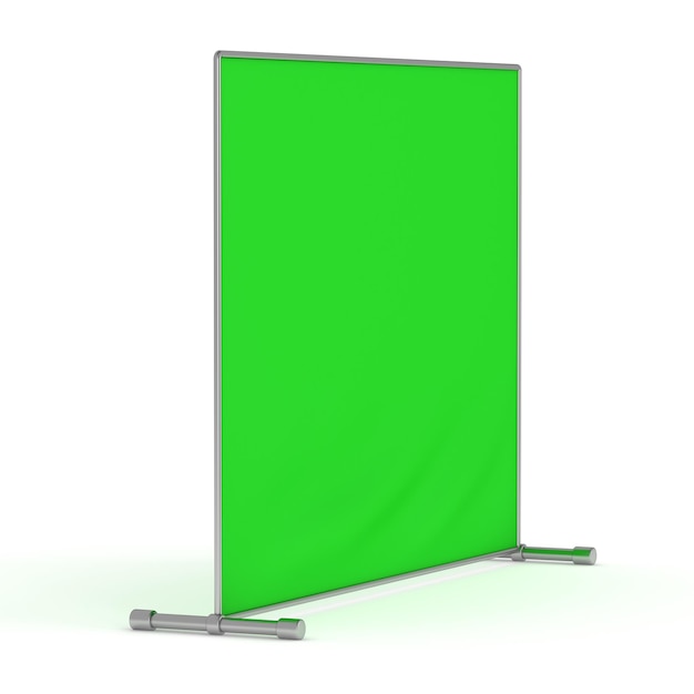 Billet-Presswand mit Greenscreen-Banner