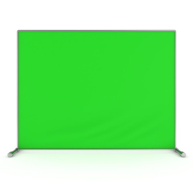 Billet-Presswand mit Greenscreen-Banner