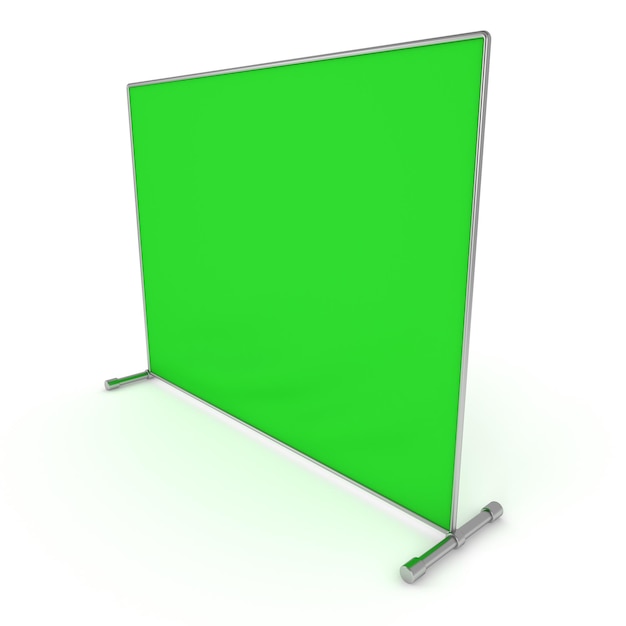 Billet-Presswand mit Greenscreen-Banner