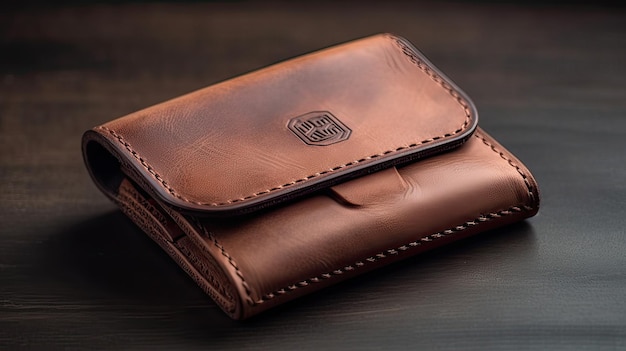 billetera de cuero marrónCreada con tecnología generativa
