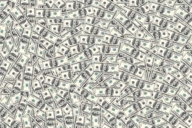 Los billetes de cien dólares como fondo