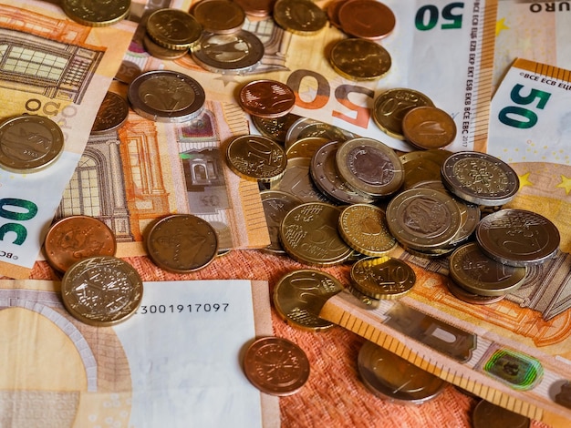 Billetes y monedas de euro Unión Europea