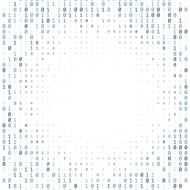 Binärcode digitaler Technologie-Hintergrund mit Nullen und Einsen