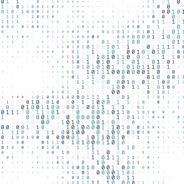 Binärcode digitaler Technologie-Hintergrund mit Nullen und Einsen
