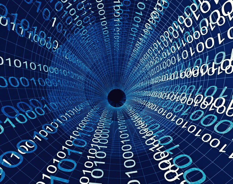Foto binärcode-tunnel