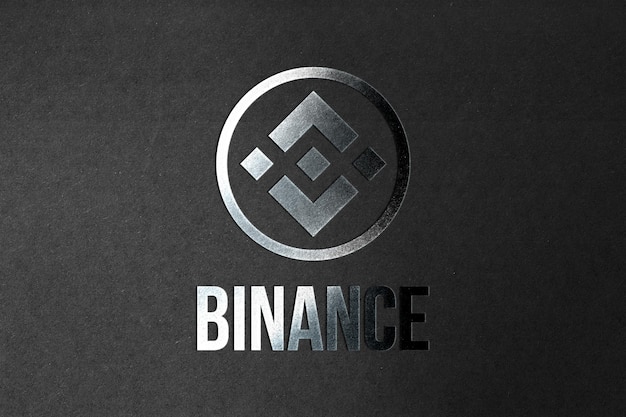 Foto binance coins kryptowährung und modernes banking-konzeptfotorealistisches erscheinungsbild im silberstil